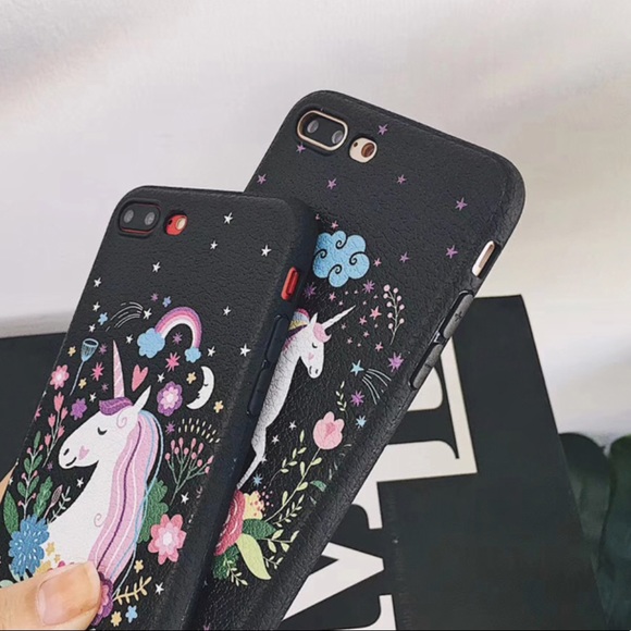 NEW iPhone 7+/8+ Floral Unicorn Soft Case - Picture 2 of 4